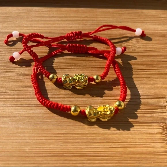 Pixiu Wealth String Bracelet Bundle of 2 - Picture 10 of 12